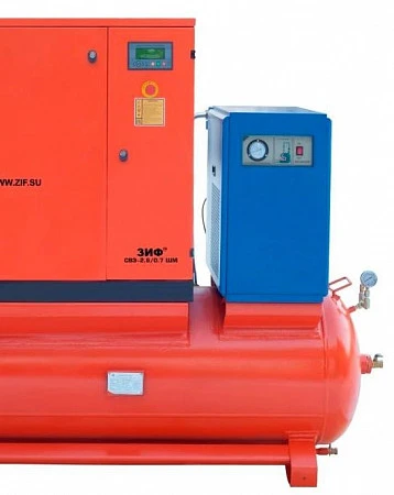 Станция компрессорная на ресивере с осушителем ЗИФ-СВЭ-2,2/1,3 ШМ  ОиР-900