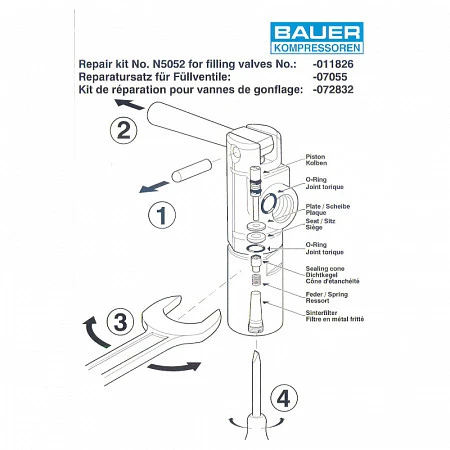 Сервисный набор заправочного клапана N5052