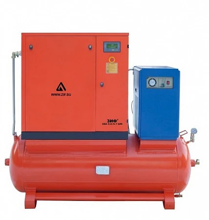 Станция компрессорная на ресивере с осушителем ЗИФ-СВЭ-2,2/1,3 ШМ  ОиР-900